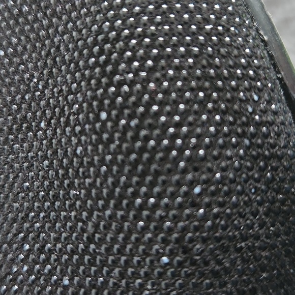 Stuart Weitzman, Woman's Sz 5 1/2 Black Silver Outline Heel Made in Spain - Picture 10 of 12